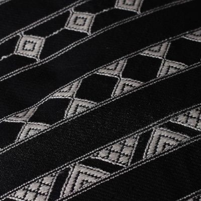 Alternate image for Patterned Black and White Cotton Cushion Covers Pair Midnight Geometry