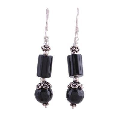 Alternate image for Onyx dangle earrings Mumbai Muse