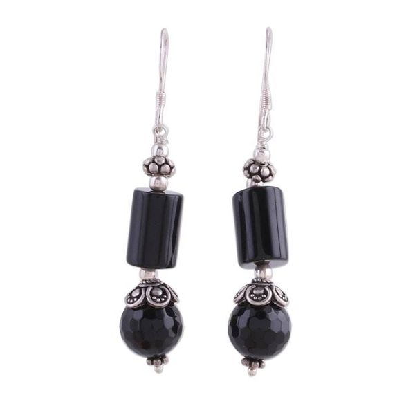 Alternate image for Onyx dangle earrings Mumbai Muse