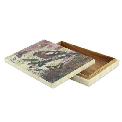 Alternate image for Bone Decorative Box Handcrafted in India Nostalgia