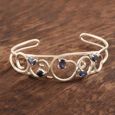 Primary image for Genuine Sapphire and Sterling Silver Bracelet Gujarat Garden