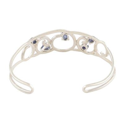 Alternate image for Genuine Sapphire and Sterling Silver Bracelet Gujarat Garden