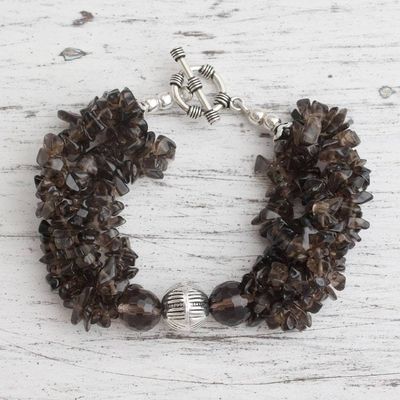 Primary image for Smoky quartz torsade bracelet Natural Sophistication