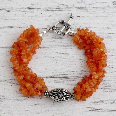 Primary image for Carnelian torsade bracelet Natural Sophistication