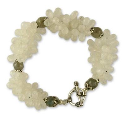 Alternate image for Rainbow Moonstone and labradorite bracelet Clouds and Rainbows