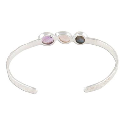 Alternate image for Multi-Gemstone Cuff Bracelet with Labradorite Captivating Trio