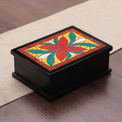 Alternate image for Mosaic decorative box Poinsettia