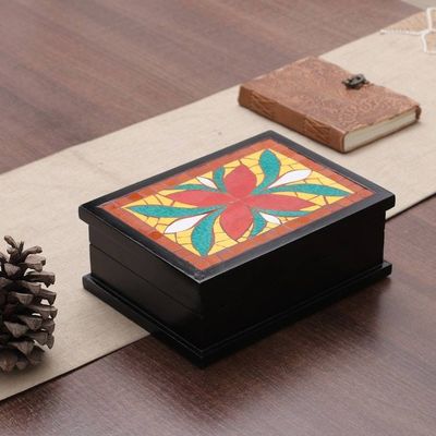 Alternate image for Mosaic decorative box Poinsettia