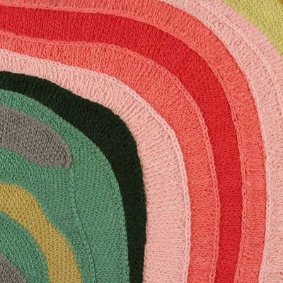 Alternate image for Colorful Abstract Embroidered Cotton Cushion Covers Pair Abstract Evening