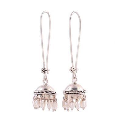 Alternate image for Cultured Pearl and Sterling Silver Jhumki Dangle Earrings Beauty in Tradition