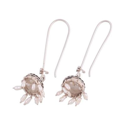 Alternate image for Cultured Pearl and Sterling Silver Jhumki Dangle Earrings Beauty in Tradition