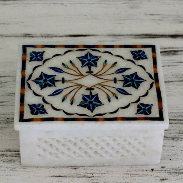 Alternate image for Hand Crafted Marble Inlay Jewelry Box Cosmic Charm