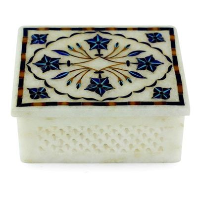 Alternate image for Hand Crafted Marble Inlay Jewelry Box Cosmic Charm