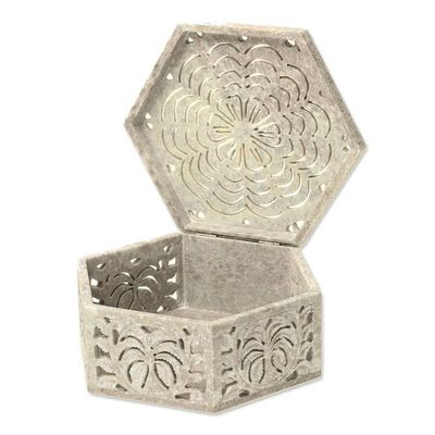 Alternate image for Hand Carved Soapstone Jewelry Box Wings