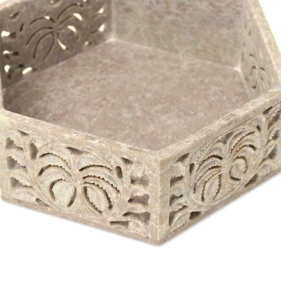 Alternate image for Hand Carved Soapstone Jewelry Box Wings