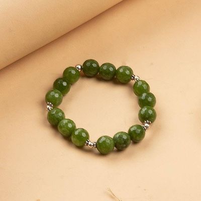 Alternate image for Bohemian-Inspired Green Agate Beaded Bracelet from India Lucky Sparks