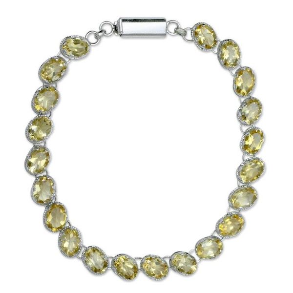 Alternate image for Sterling Silver Tennis Style Citrine Bracelet from India India Delight