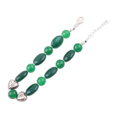 Alternate image for Green Onyx and Aventurine Beaded Bracelet from India Green Goodwill