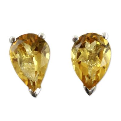 Alternate image for Fair Trade Citrine Stud Earrings 2.5 cts Devotion