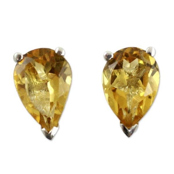 Alternate image for Fair Trade Citrine Stud Earrings 2.5 cts Devotion