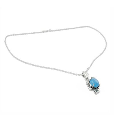 Alternate image for Chalcedony and Blue Topaz Pendant Necklace Mughal Romance