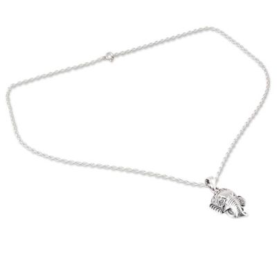 Alternate image for Sterling Silver Elephant Pendant Necklace Crafted in India Charm of the Elephant