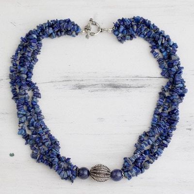 Alternate image for Lapis lazuli beaded necklace Natural Sophistication