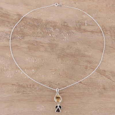 Alternate image for Faceted Multi-Gemstone Pendant Necklace from India Glimmering Harmony