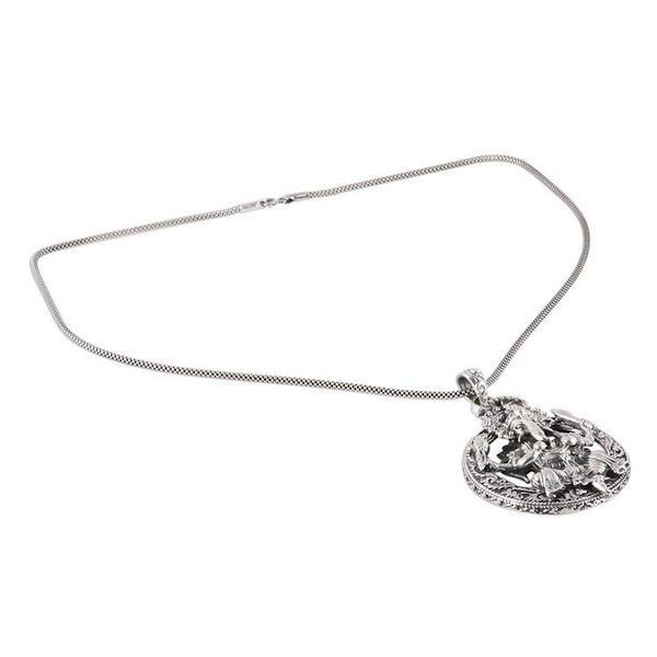 Alternate image for ARtisan Crafted Sterling Silver Ganesha Pendant Necklace Powerful Ganesha