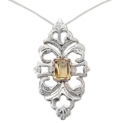 Alternate image for Citrine pendant necklace Sunshine