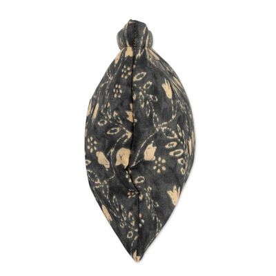 Alternate image for Floral and Vine-Themed Cotton Toiletry Case and Travel Pouch Nighttime Basics