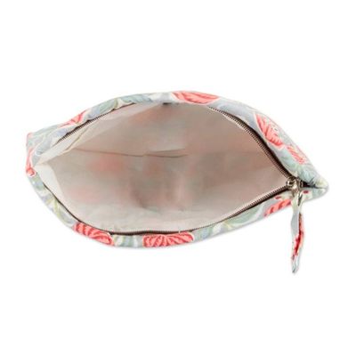 Alternate image for Botanical-Themed Cotton Toiletry Case and Travel Pouch Blossoming Basics