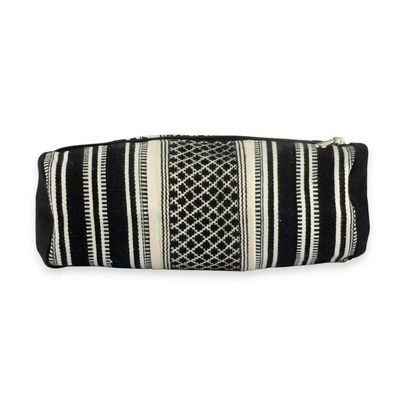 Alternate image for Artisan-Made Black and Ivory Cotton Cosmetic Case from India Adventures at Night