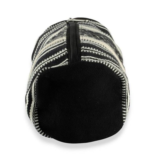 Alternate image for Artisan-Made Black and Ivory Cotton Cosmetic Case from India Adventures at Night