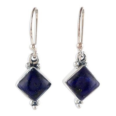 Alternate image for Polished Lapis Lazuli Cabochon Dangle Earrings Magical Jewels