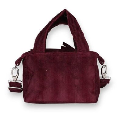 Alternate image for Burgundy Cotton Corduroy Sling Bag with Removable Strap Chic Oxblood