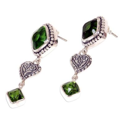 Alternate image for Sterling silver drop earrings Beautiful Heart