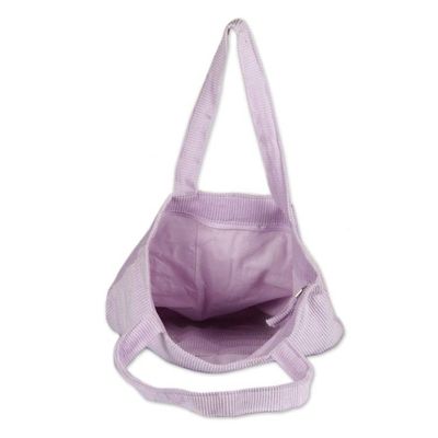 Alternate image for Versatile 100 Cotton Corduroy Tote Bag in Wisteria Purple Wisteria Sister