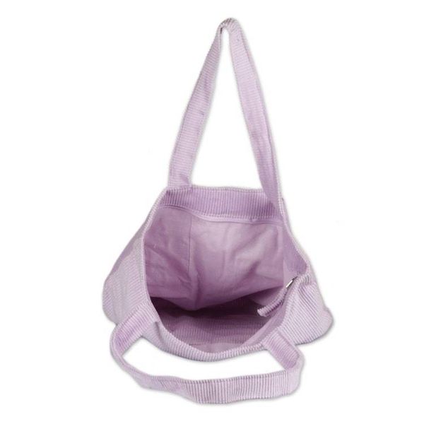 Alternate image for Versatile 100 Cotton Corduroy Tote Bag in Wisteria Purple Wisteria Sister