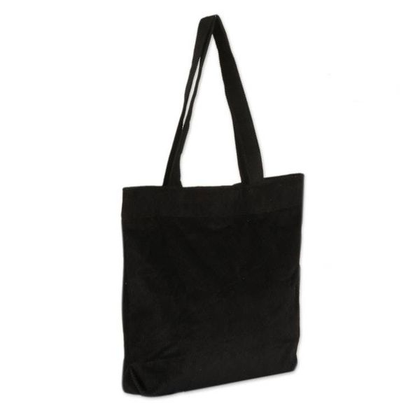 Alternate image for 100 Cotton Corduroy Zippered Tote Bag in Onyx Black Hues Onyx Sister