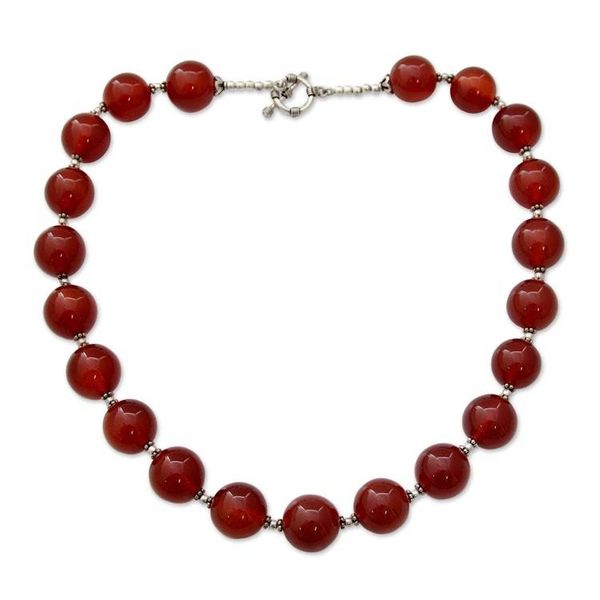 Alternate image for Carnelian strand necklace Cinnamon