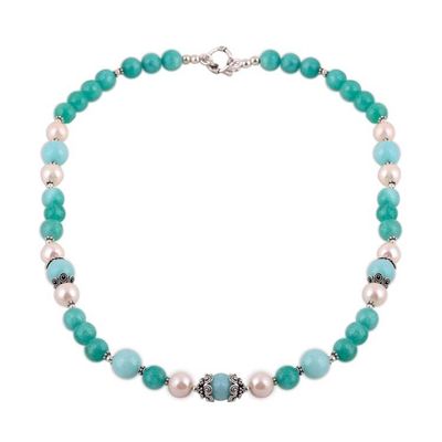 Alternate image for Multi-Gemstone Beaded Necklace from India Ocean Shimmer
