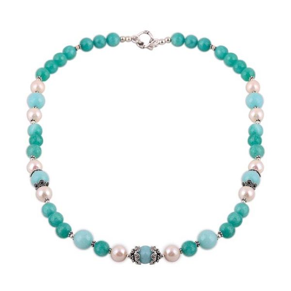 Alternate image for Multi-Gemstone Beaded Necklace from India Ocean Shimmer