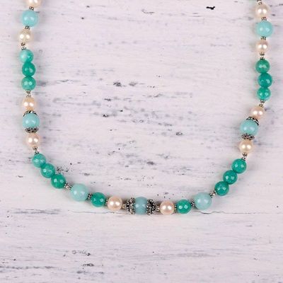Alternate image for Multi-Gemstone Beaded Necklace from India Ocean Shimmer