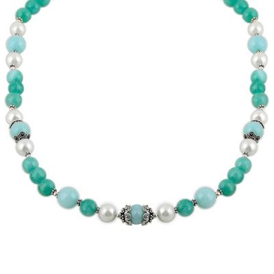 Alternate image for Multi-Gemstone Beaded Necklace from India Ocean Shimmer