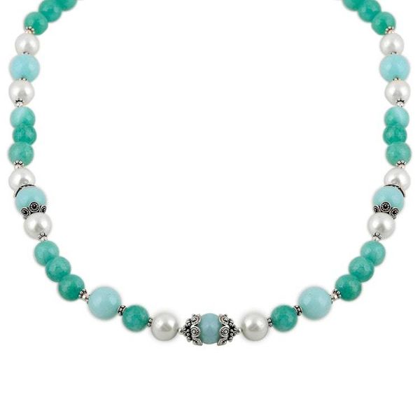 Alternate image for Multi-Gemstone Beaded Necklace from India Ocean Shimmer