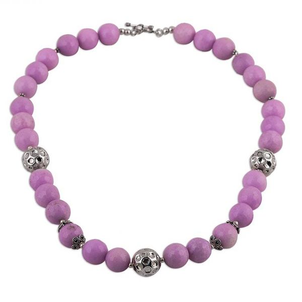 Alternate image for Hand Crafted Aventurine Beaded Necklace from India Bonbon Burst