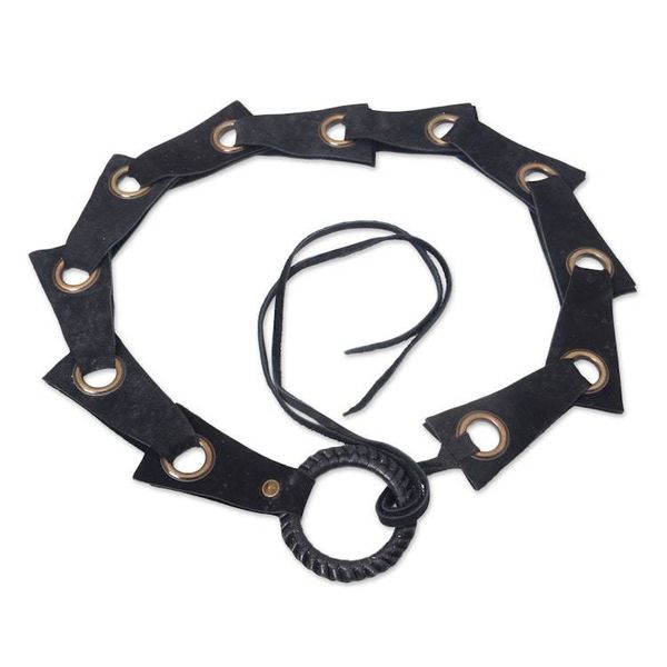 Alternate image for Black Contemporary Stainless Steel Accented Leather Belt Contemporary Edge in Black