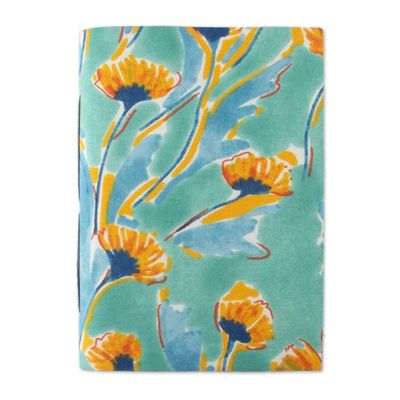 Alternate image for Floral-Patterned 100 Cotton Journal with 80 Paper Pages Summer Tales