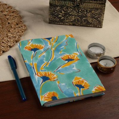 Alternate image for Floral-Patterned 100 Cotton Journal with 80 Paper Pages Summer Tales